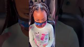 Kids Jumbo Box Braids  Rubber Band Method [upl. by Boarer87]