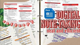 DIGITAL NOTETAKING USING MS WORD📝 neat and organized  chinderella🇵🇭 [upl. by Eugenides]