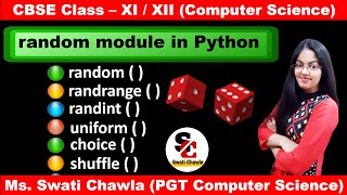 random module in Python  Python random module  CBSE Class 11 and 12 Computer Science [upl. by Llerahc243]