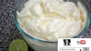 MAYONESA CASERA  Vicky Receta Facil [upl. by Cuttler417]