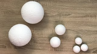 How to make Polystyrene  Styrofoam balls  spheres [upl. by Torrie]