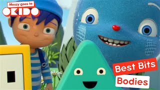 BODIES BEST BITS  Compilation  Messy Goes To OKIDO  Cartoons For Kids [upl. by Wise437]