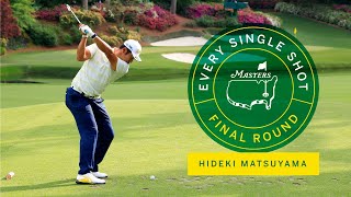 Every Shot From Hideki Matsuyamas Final Round  The Masters [upl. by Nowad385]