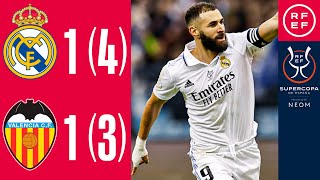 Resumen Supercopa de España  R Madrid 11 43 Valencia CF  Semifinal [upl. by Rafe450]