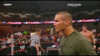 Triple H returns on Raw and destroy Randy Orton part1 [upl. by Pubilis]