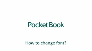 How to Change Font  PocketBook Official Channel [upl. by Eneroc]