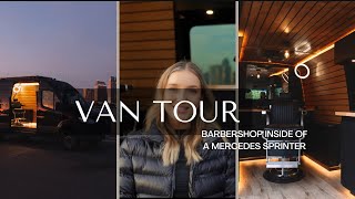 LUXURY MOBILE BARBERSHOP  Van Tour [upl. by Enomsed]