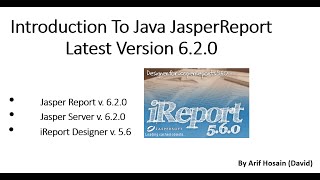 Jasper Reports Tutorial for Beginners Part  1 [upl. by Surat892]