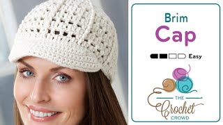 Crochet Visor Cap Pattern  EASY  The Crochet Crowd [upl. by Anelrahc905]