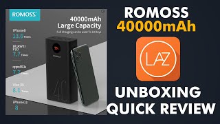 ROMOSS 40000mAh UNBOXING amp QUICK REVIEW [upl. by Llenhoj]