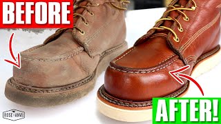 ASMR Everyone Does It Wrong  How to Clean Red Wings Thorogood Thursday Boots [upl. by Chiaki]