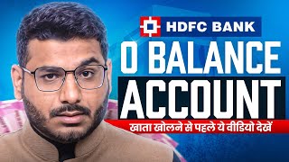 HDFC Zero Balance Account Opening Online [upl. by Falda]