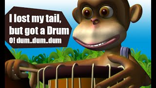 DRUMMER MONKEY  cartoon story from Manchadi Manjadi [upl. by Algernon]