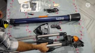 Celestron Astromaster 70AZ telescope unboxing and installation [upl. by Yllim]