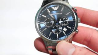 Emporio Armani Chronograph Mens Watch Review [upl. by Ibbed]