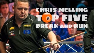 Chris Melling The Magician Top 5 Break amp Run Frames [upl. by Burtis805]