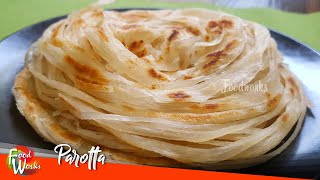 Parotta Recipe  Soft Layered Parotta  How To Make Parotta  Street Food  Foodworks [upl. by Linden]