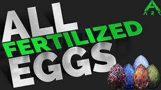 How to spawn all fertilized eggs  GFI Commands  Ark Survival Evolved [upl. by Ahseile571]