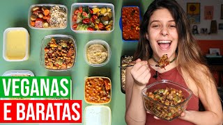 MARMITAS VEGANAS PRA SEMANA  PRÁTICAS BARATAS E SAUDÁVEIS [upl. by Aneeles]