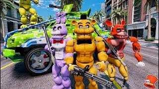 BUFF ANIMATRONIC CRIME FIGHTING TEAM GTA 5 Mods FNAF RedHatter [upl. by Dnamron]