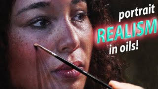 How to PAINT a PORTRAIT  Painting realistic SKIN TONES in Oils  GLAZING [upl. by Ikkin]