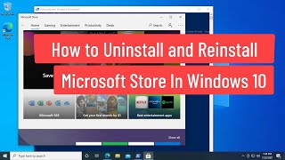 How To Uninstall and Reinstall Microsoft Store in Windows 10 [upl. by Damien205]