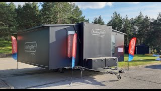 The 2020 Rolling Unit XL trailer 30 m² expandable fold out special purpose trailer [upl. by Abehsile]