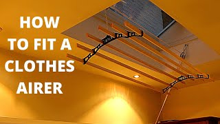 HOW TO INSTALL AN OVERHEAD CLOTHES AIRER [upl. by Samaria]