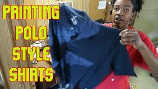 Printing Polo Shirts With HTV [upl. by Gothart]