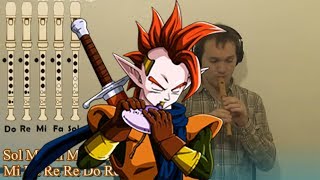 Tapion theme DRAGON BALL Z en Flauta Dulce con VERSION FACIL y notas Flute Recorder Notes [upl. by Montagu]