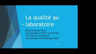 La qualité au laboratoire  ATMLH [upl. by Nnuahs382]