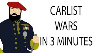 Carlist Wars  3 Minute History [upl. by Eerolam]