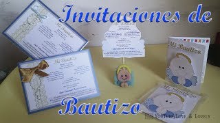 DIY Invitaciones de bautizo  3 Opciones  👼👶 👼👶 [upl. by Aicek802]