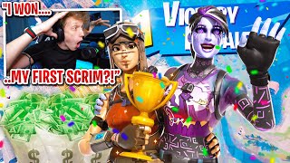 I FINALLY WON my first custom scrim in Fortnite emotional [upl. by Yesoj]