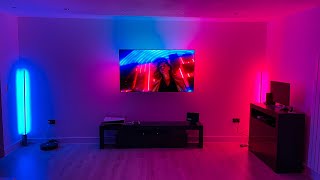 How to Sync Philips Hue Lights to ANY TV Hue Sync Box  Lightstrip  Signe Floor Lamps  LG CX [upl. by Arbrab954]