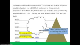 Adiabatic Lapse Rate Problem [upl. by Airdnekal]