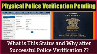 Passport Physical Police Verification Pending Status Meaning  How to track passport after Dispatch [upl. by Gelman818]