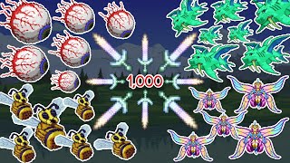 1000 Terraprismas vs 50 Bosses At Once Master Mode  Terraria 1423 [upl. by Adorl]