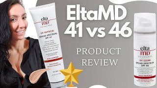 EltaMD Tinted 41 vs Clear 46  Honest Review  Acne Prone Skin [upl. by Jase562]