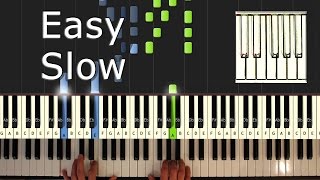 Carol of the Bells  Piano Tutorial Easy SLOW  How To Play Synthesia  Christmas [upl. by Isdnil]