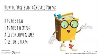 How to Write Acrostic Poems [upl. by Jordain46]