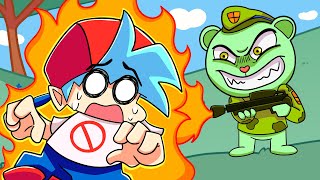 BOYFRIEND vs FLIPPY Friday Night Funkin Logic  Cartoon Animation [upl. by Tnemelc995]