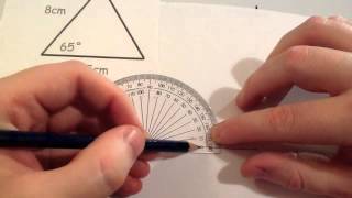 Constructing SAS triangles  Corbettmaths [upl. by Anitsej624]