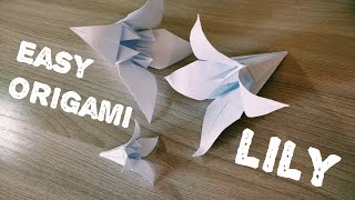 Easy Origami Lily Flower [upl. by Tirrej]