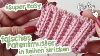 Das falsche Patentmuster stricken  knitting faux Brioche [upl. by Anel]