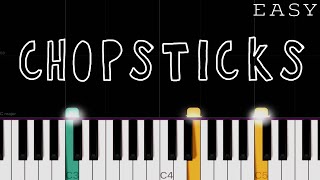 Chopsticks  EASY Piano Tutorial [upl. by Goebel]