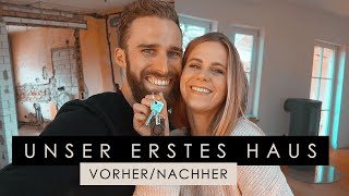 HAUS MAKEOVER  Unser Haus vor und nach der Renovierung [upl. by Annayr]