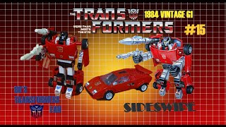 TRANSFORMERS G1 AUTOBOT SIDESWIPE VINTAGE TOY REVIEW [upl. by Llig]