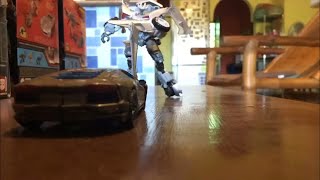 Transformers RoTF sideswipe vs sideways scene stop motion [upl. by Llednyl]