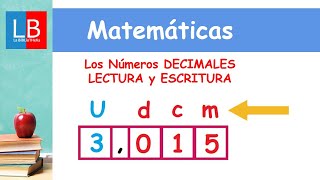 Los Números DECIMALES LECTURA y ESCRITURA ✔👩‍🏫 PRIMARIA [upl. by Ahsiri669]